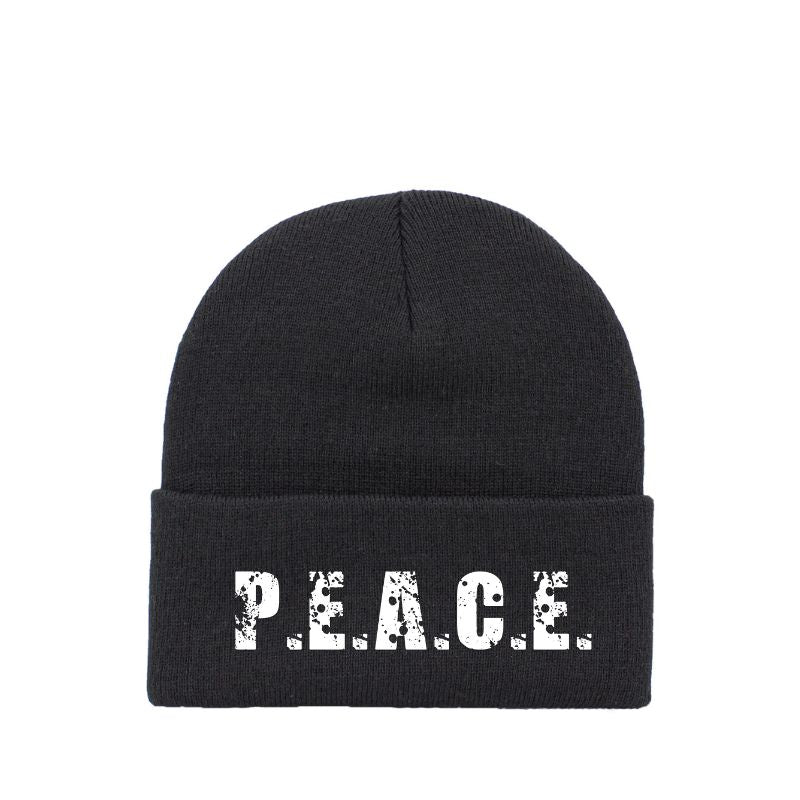 PEACE Black Beanie