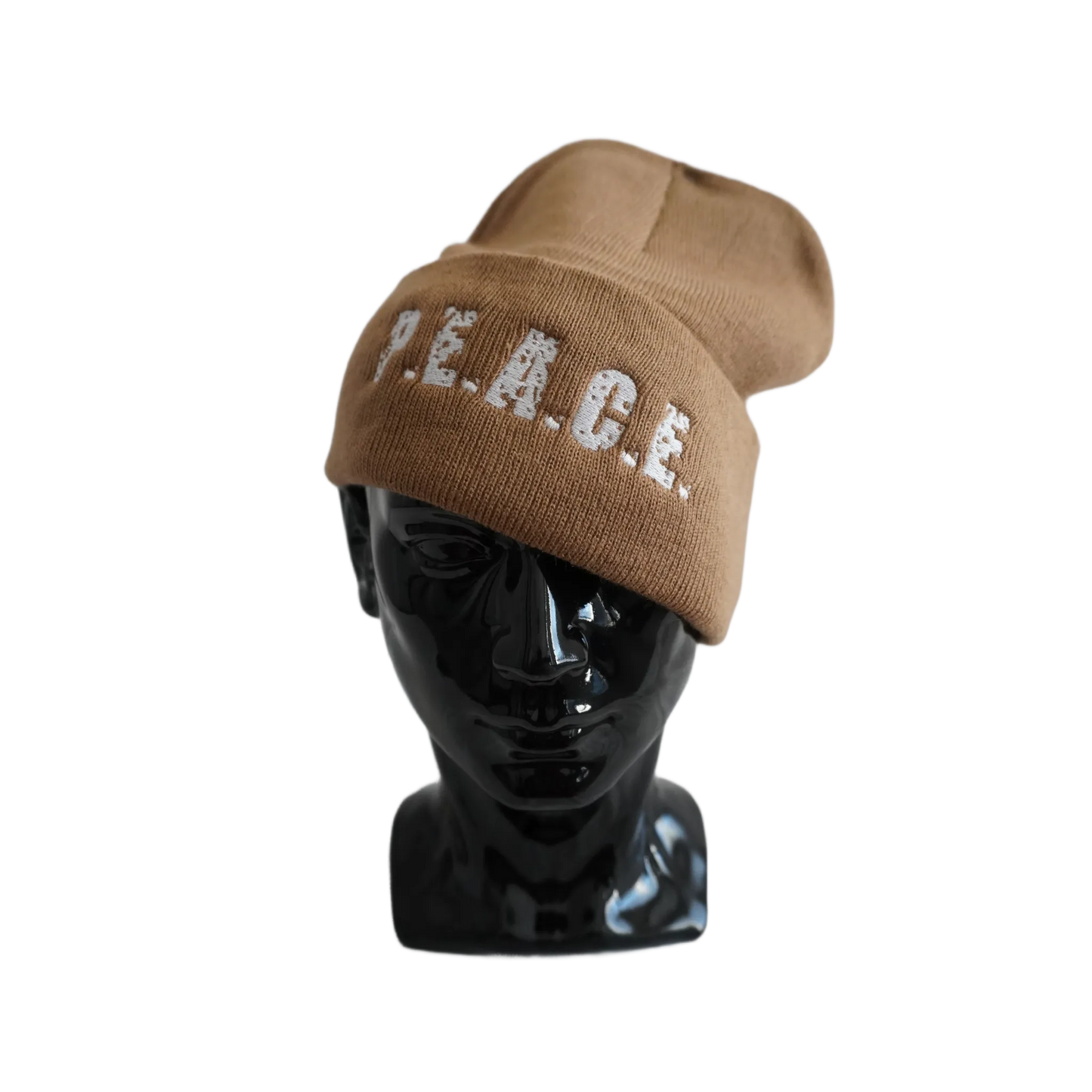 PEACE Khaki Beanie