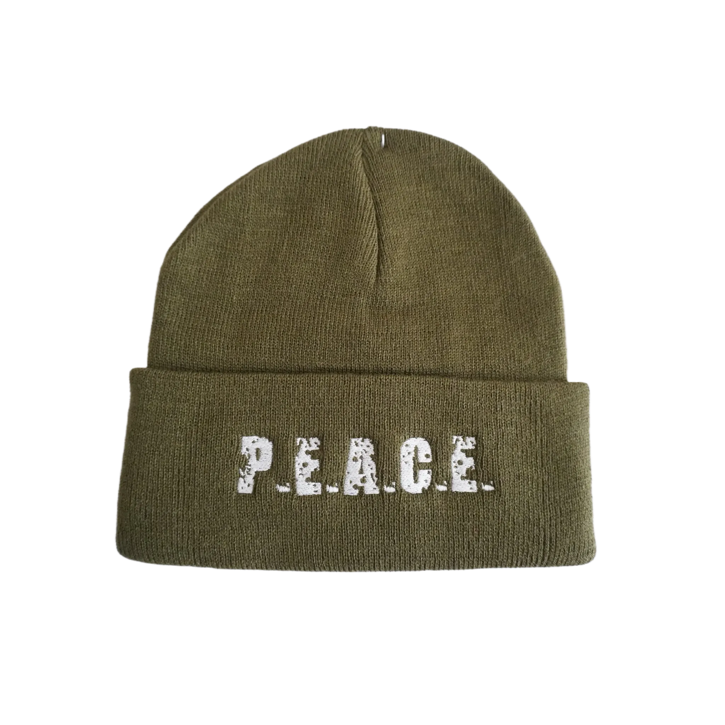 PEACE Army Green Beanie