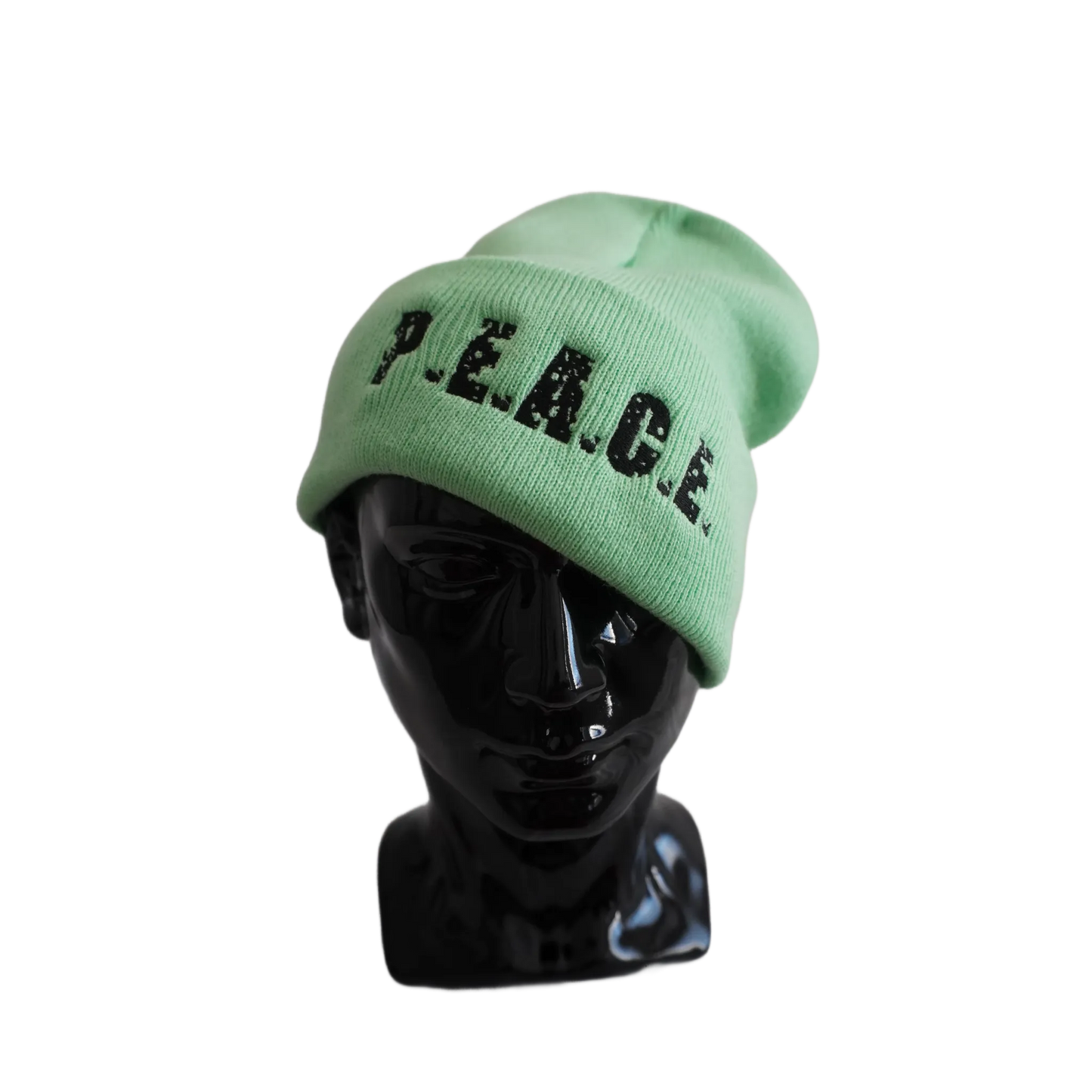 PEACE Lime Green Beanie