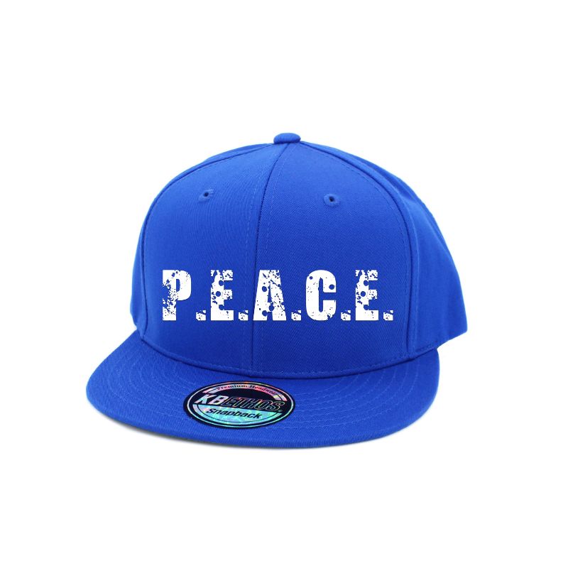 PEACE Solid Royal Blue Snapback