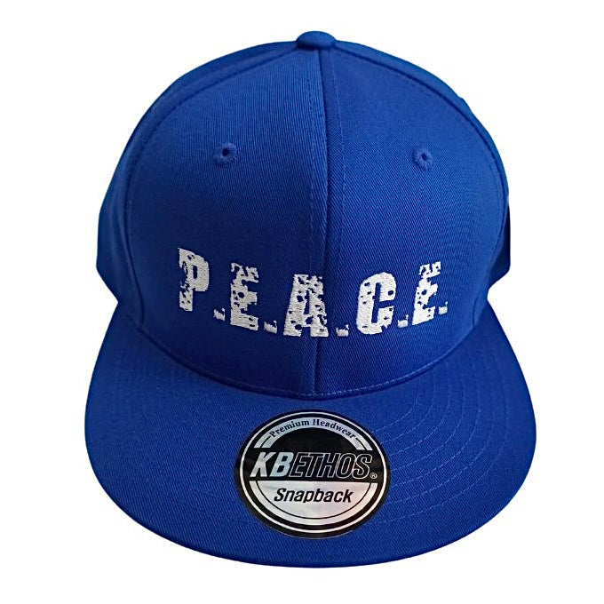PEACE Solid Royal Blue Snapback