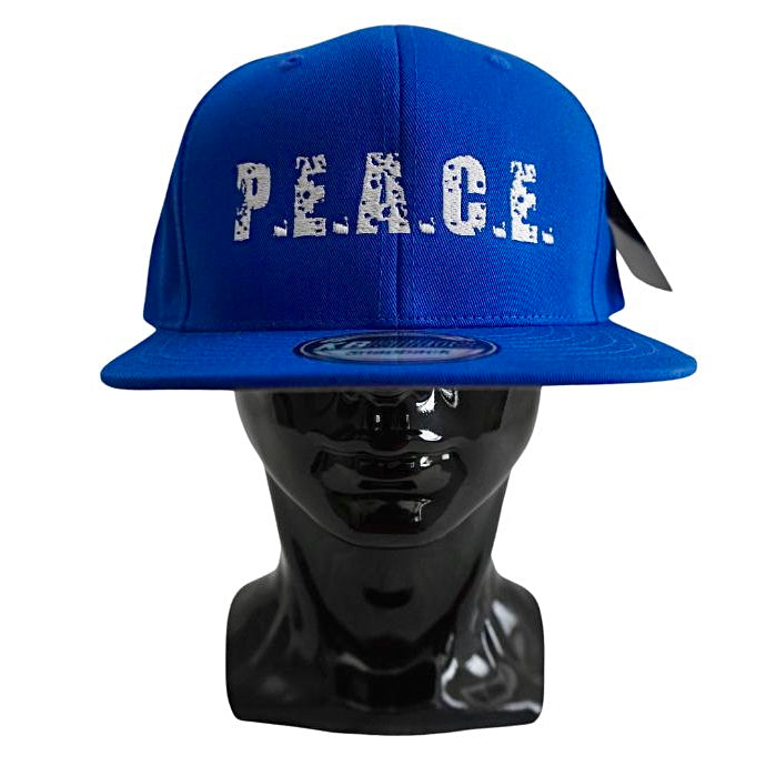 PEACE Solid Royal Blue Snapback