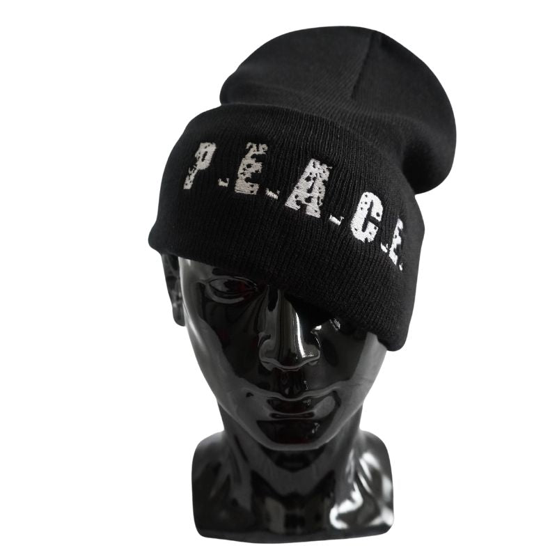 PEACE Black Beanie