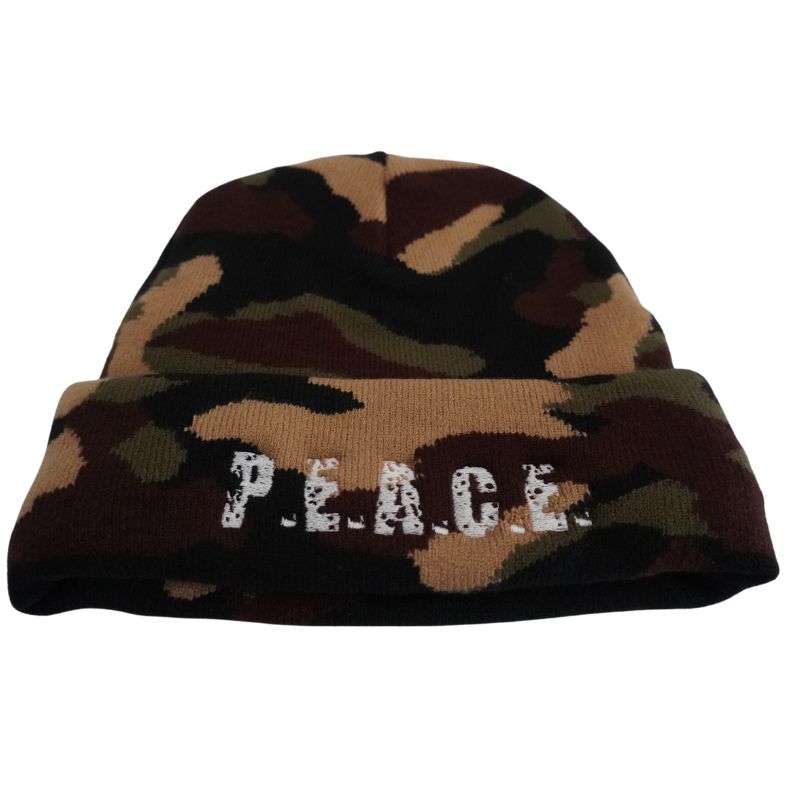 PEACE Heavy Duty Camo Beanie