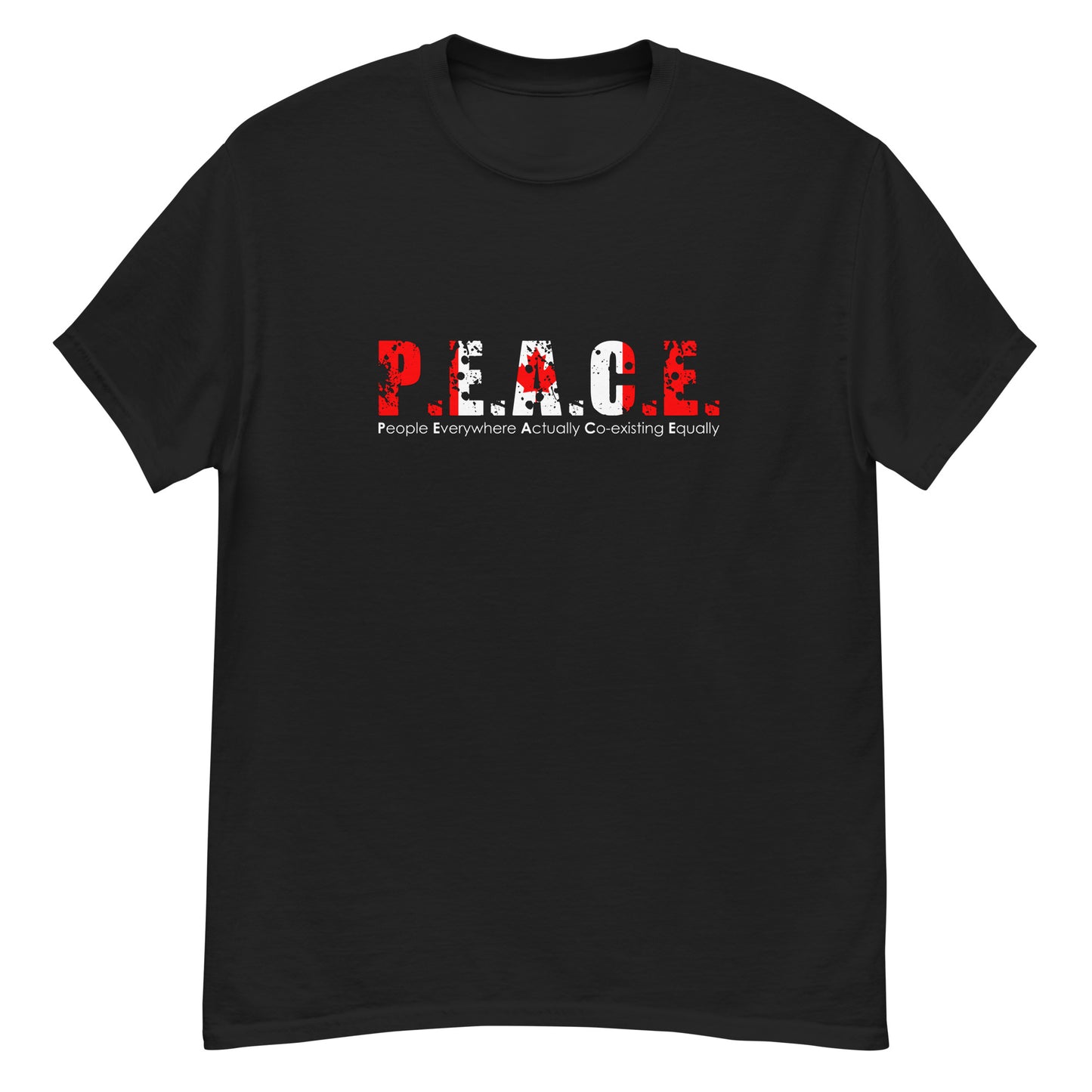 Men's P.E.A.C.E. T-Shirt (Canada Flag Logo)