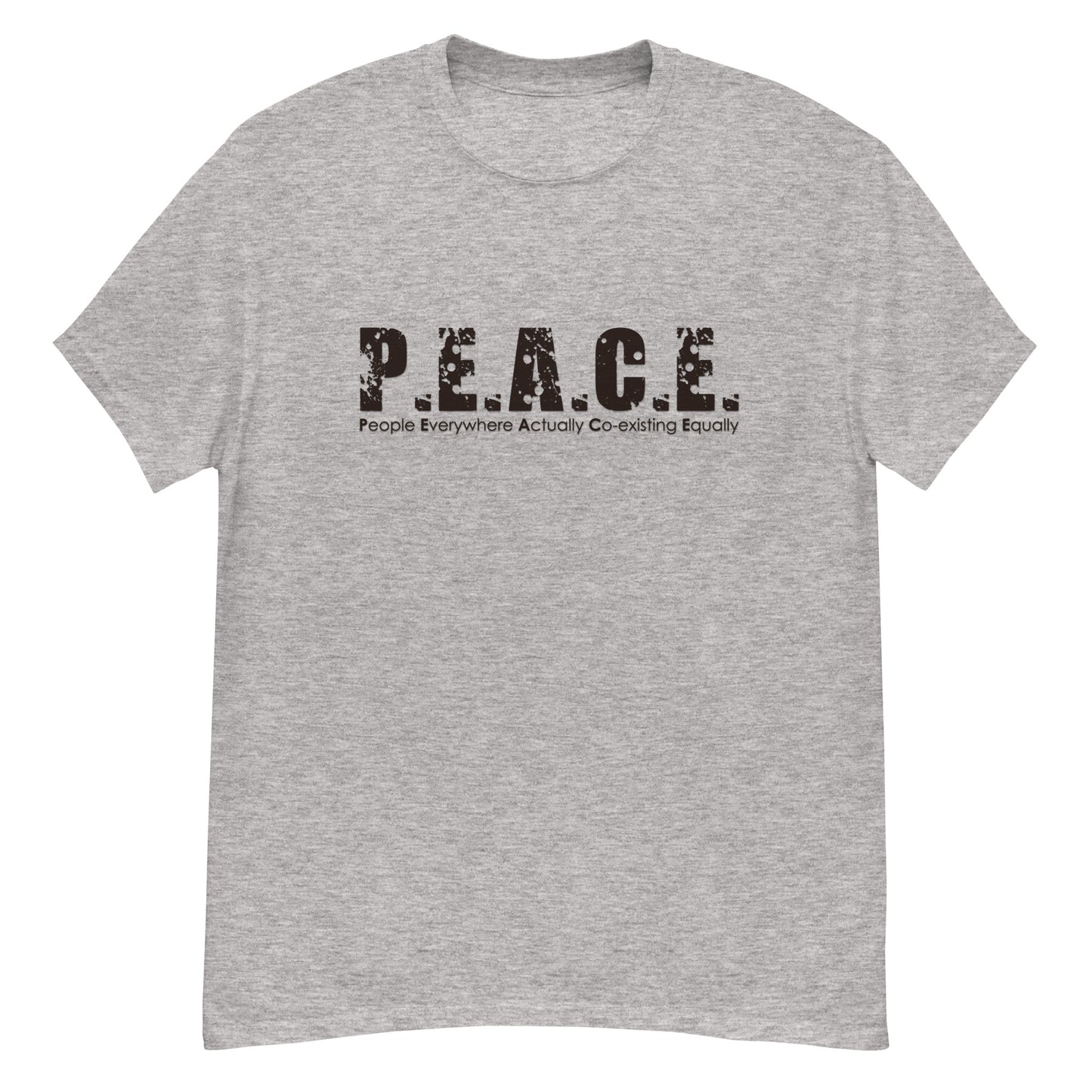 Classic P.E.A.C.E. T-Shirt (Black Logo)