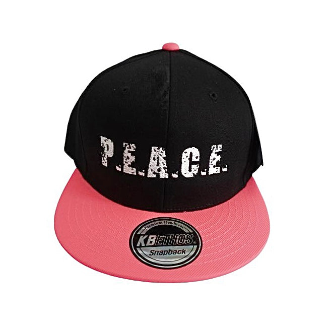 PEACE 2tone Black Pink Snapback