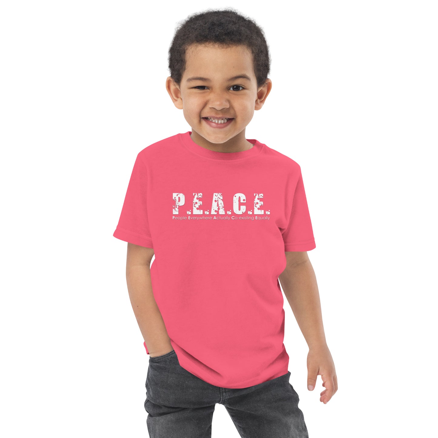 Youth Classic P.E.A.C.E. T-Shirt (White Logo)