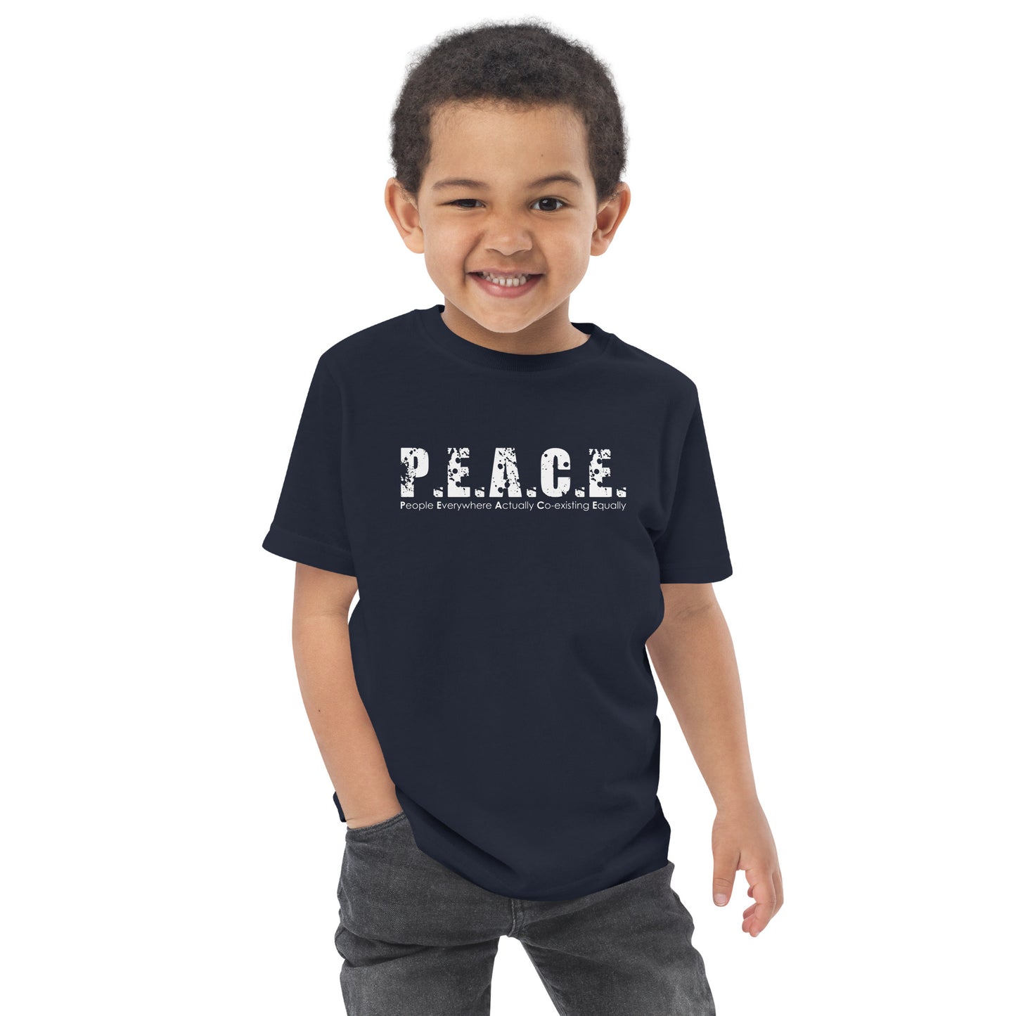 Youth Classic P.E.A.C.E. T-Shirt (White Logo)