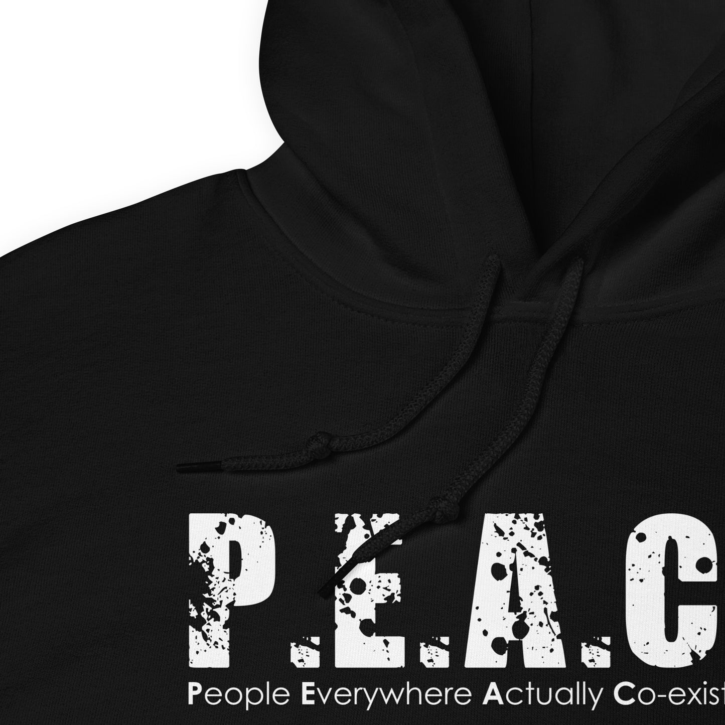 Unisex P.E.A.C.E. Hoodie (White Logo)