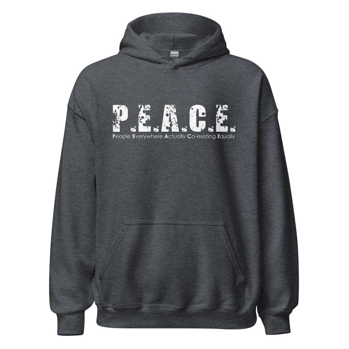Unisex P.E.A.C.E. Hoodie (White Logo)