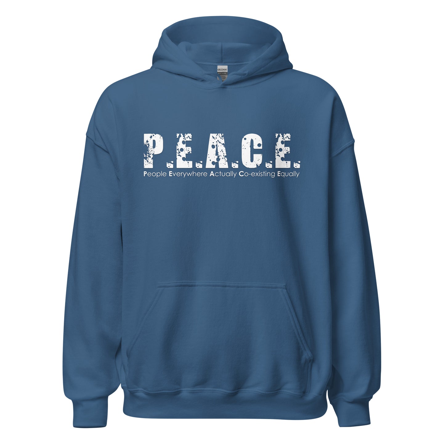 Unisex P.E.A.C.E. Hoodie (White Logo)