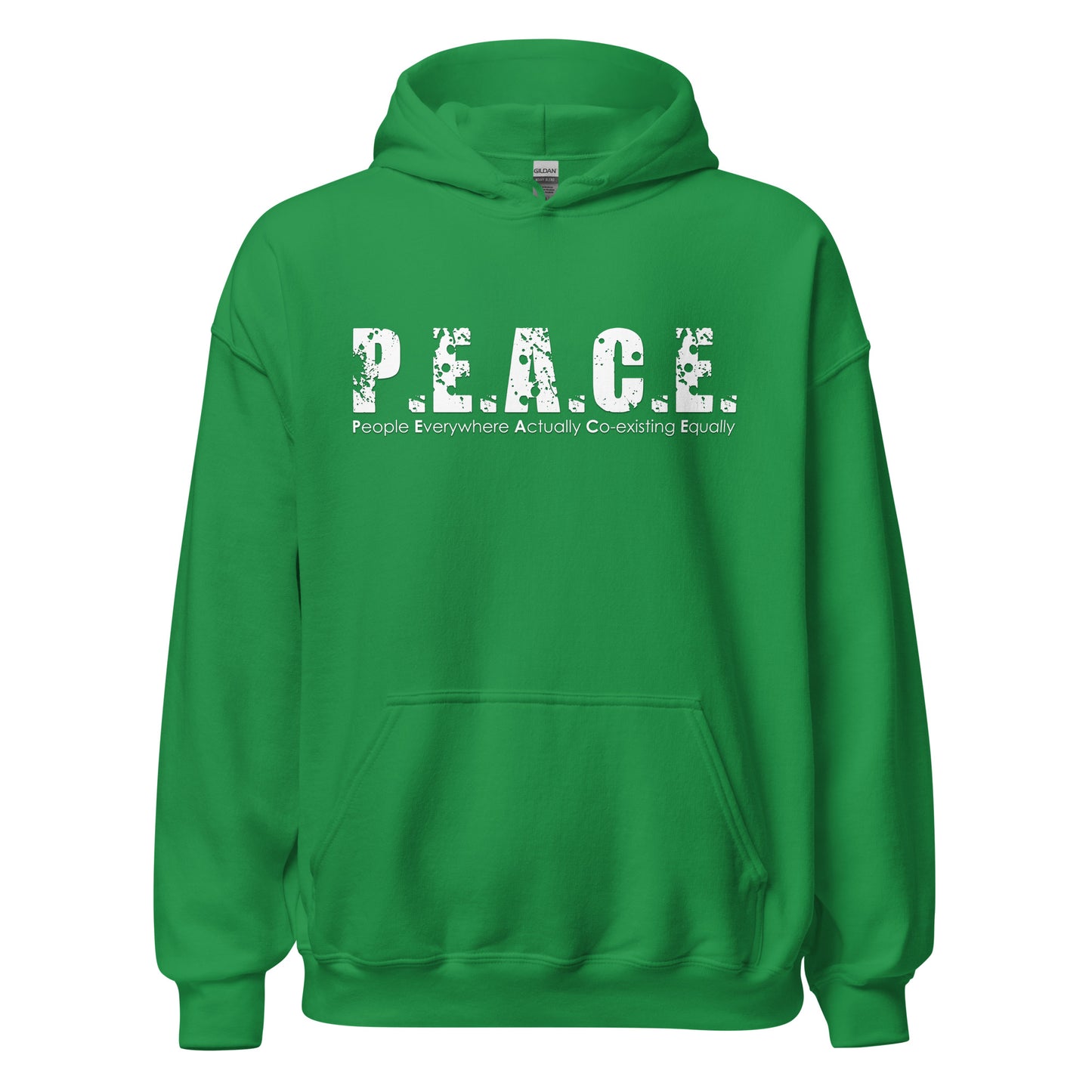 Unisex P.E.A.C.E. Hoodie (White Logo)