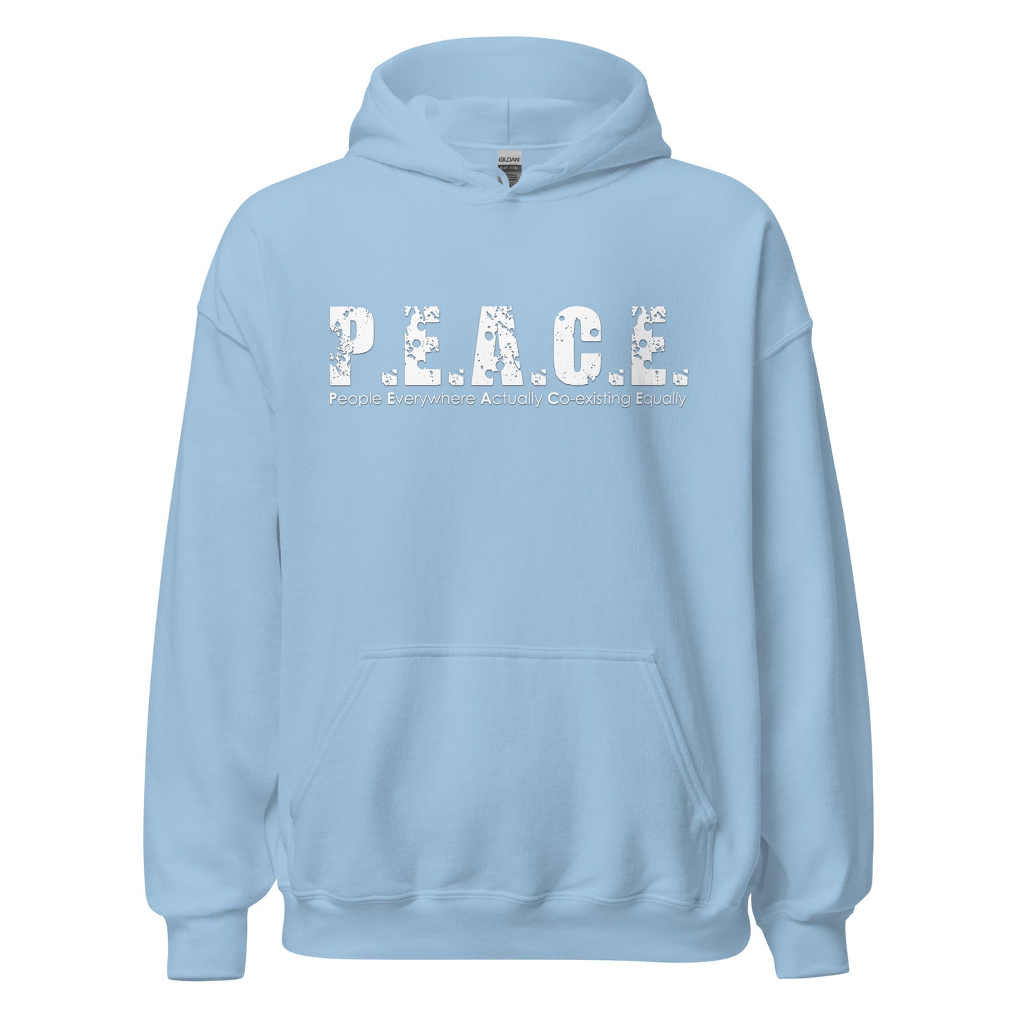 Unisex P.E.A.C.E. Hoodie (White Logo)