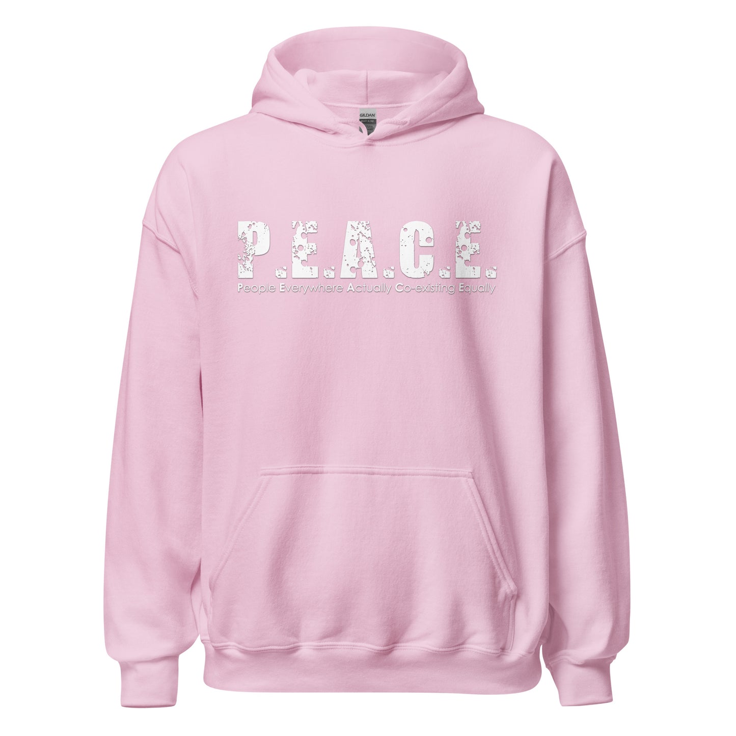 Unisex P.E.A.C.E. Hoodie (White Logo)