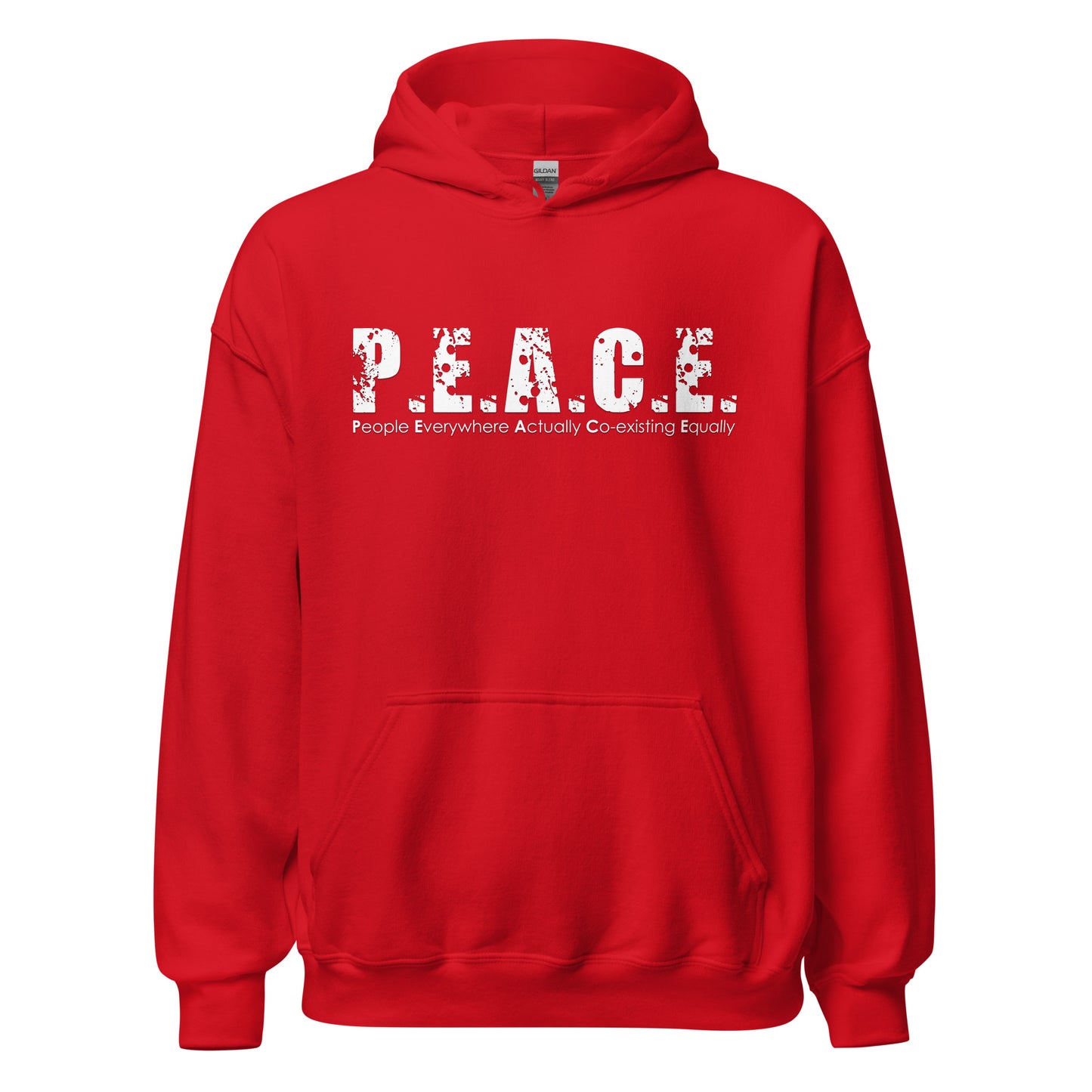 Unisex P.E.A.C.E. Hoodie (White Logo)