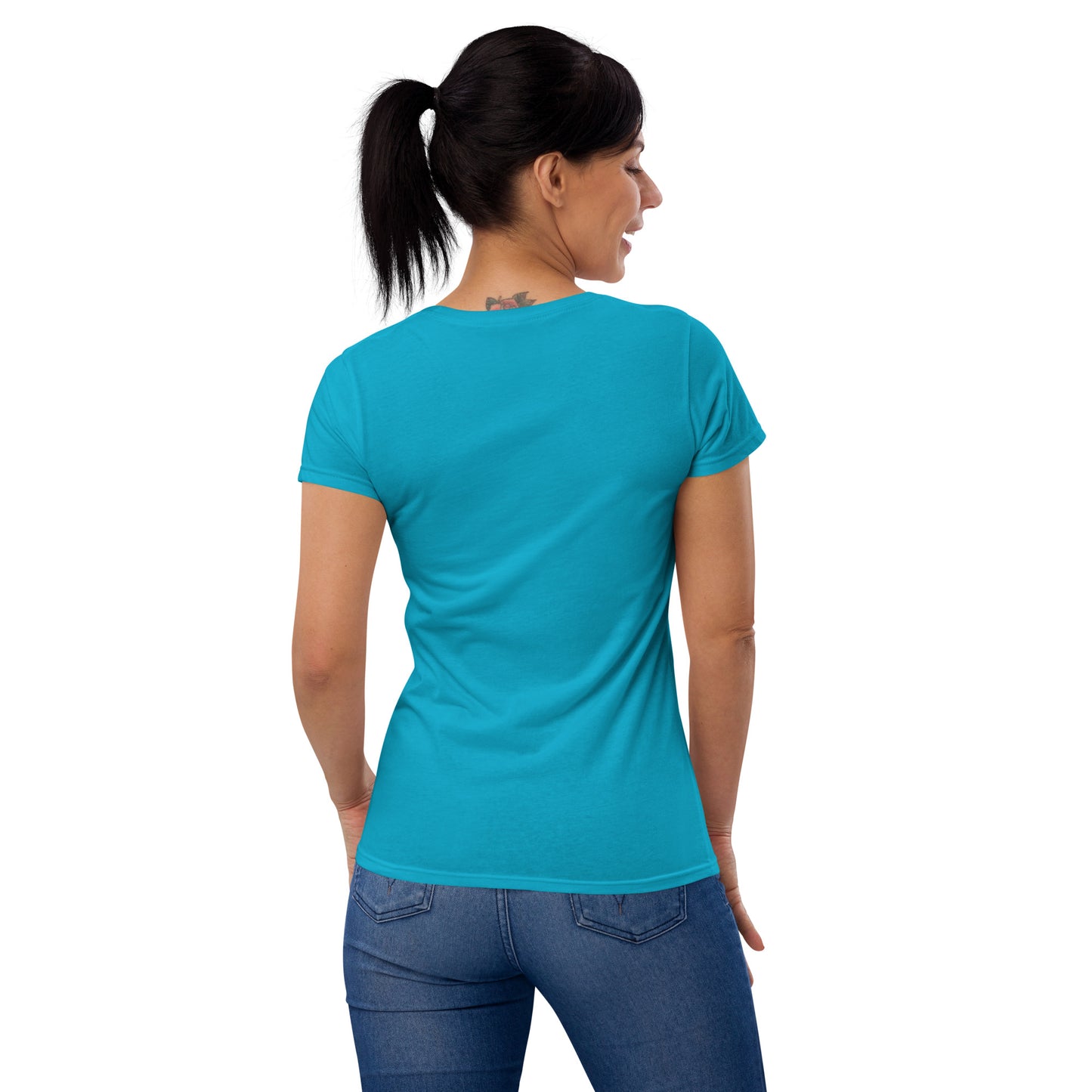 Women's Fitted P.E.A.C.E. T-Shirt (White Logo)