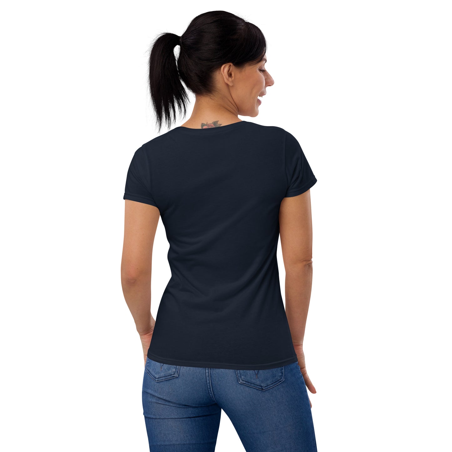 Women's Fitted P.E.A.C.E. T-Shirt (White Logo)