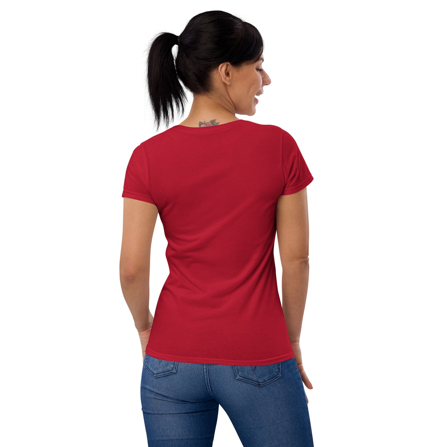 Women's Fitted P.E.A.C.E. T-Shirt (White Logo)