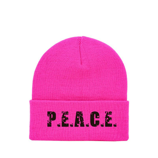 PEACE Pink Beanie "Da Bubblegum"
