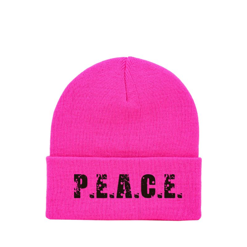 PEACE Pink Beanie "Da Bubblegum"
