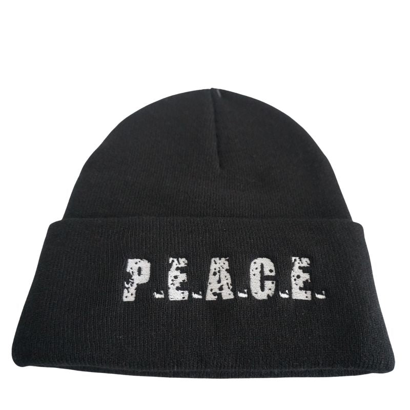 PEACE Black Beanie