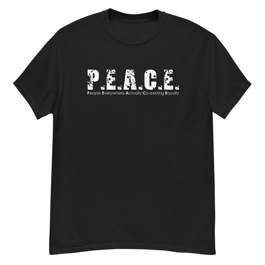 Classic P.E.A.C.E. T-Shirt (White Logo)