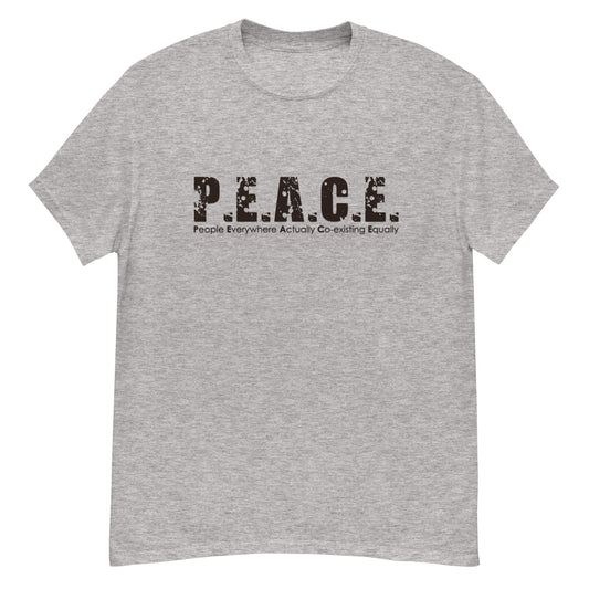 Classic P.E.A.C.E. T-Shirt (Black Logo)
