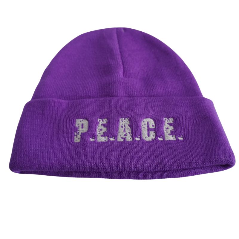 PEACE Purple Beanie
