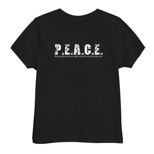 Youth Classic P.E.A.C.E. T-Shirt (White Logo)